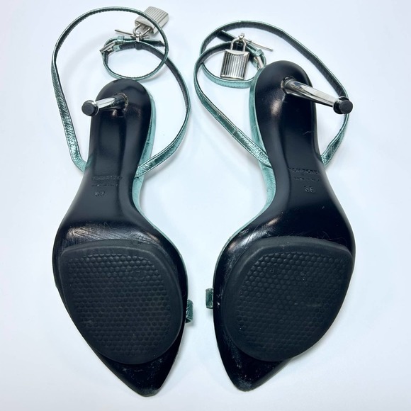 Tom Ford Metallic Blue Padlock Heel - Picture 7 of 9